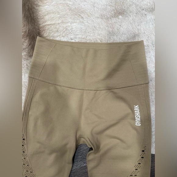 Gymshark ENERGY SEAMLESS LEGGINGS Biscotti Brown Size Small Women Gym Workout - Picture 5 of 9